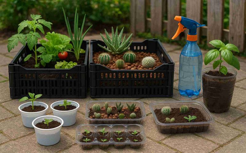 Riciclare la plastica in giardino